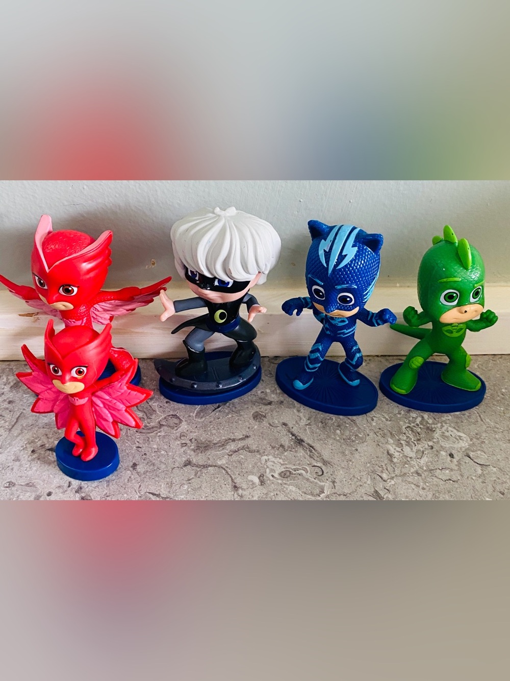 Pj Masks OWLETTE GEKKO CATBOY LUNA Girl Figurines Toys Set Cake Topper  Lot Of 5